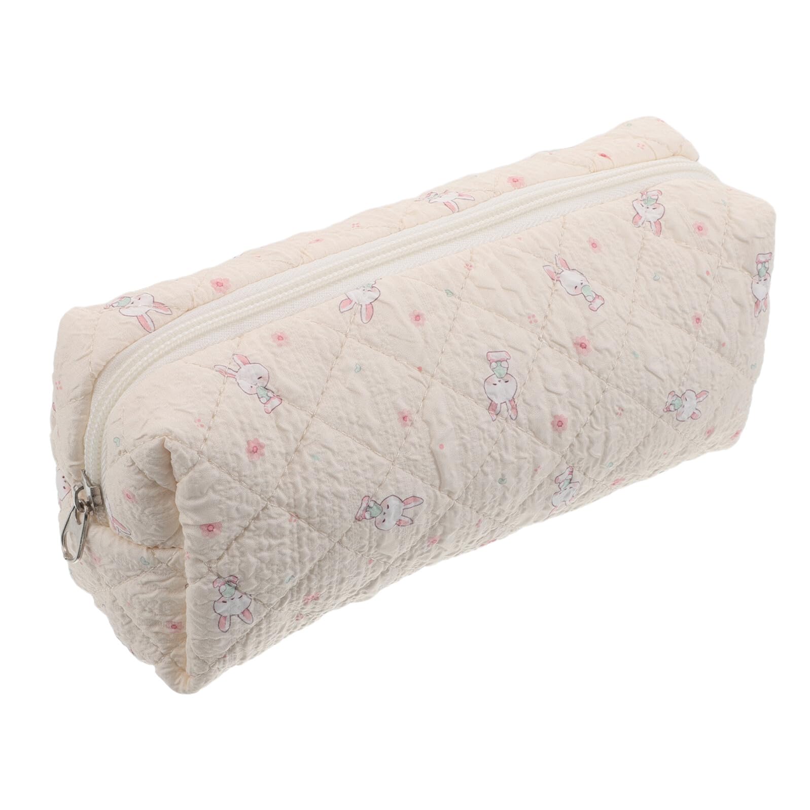 Grosse Trousse à Crayons Beige en Tissu, Grosse Capacité, Dessin Animé