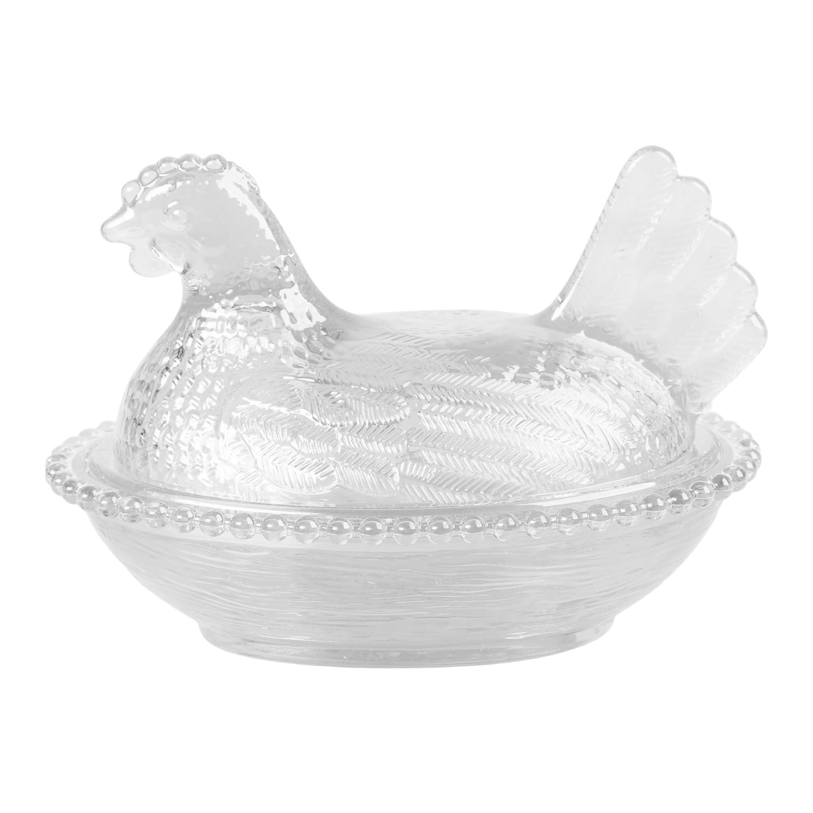 Hsioluted Hen on Nest Candy Bowl Nesting Hen Covered Trinket Box for Snacks Dessert Easter Farmhouses Desktop Decors Gift on Nest Candy Jar with Lid Desk Decors