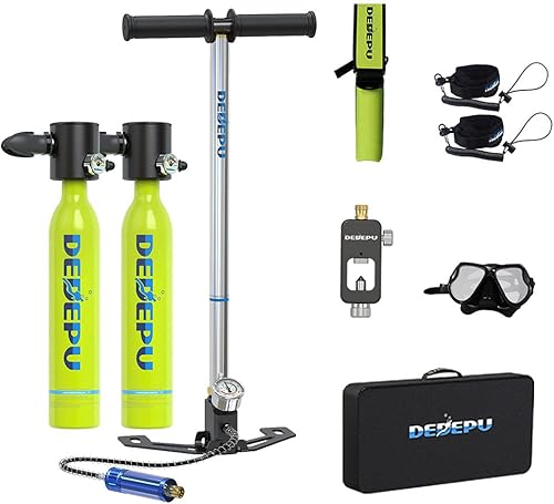 Kit de tanque de buceo portátil de 05 L mini tanque de buceo exploración subacuática tanque de rescate de emergencia mini cilindro de buceo kit de