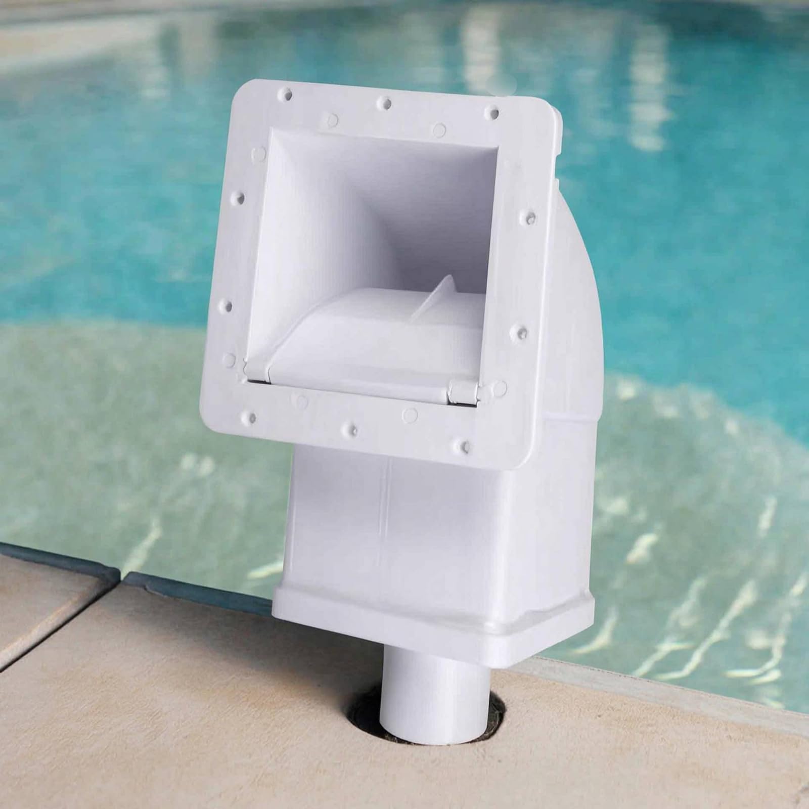Colcolo Skimmer de Pared para Piscina Skimmer Desnatador Recolector Depurador con Compuerta y Canal Inclinado Que Impide Que la Suciedad Retorne al Agua