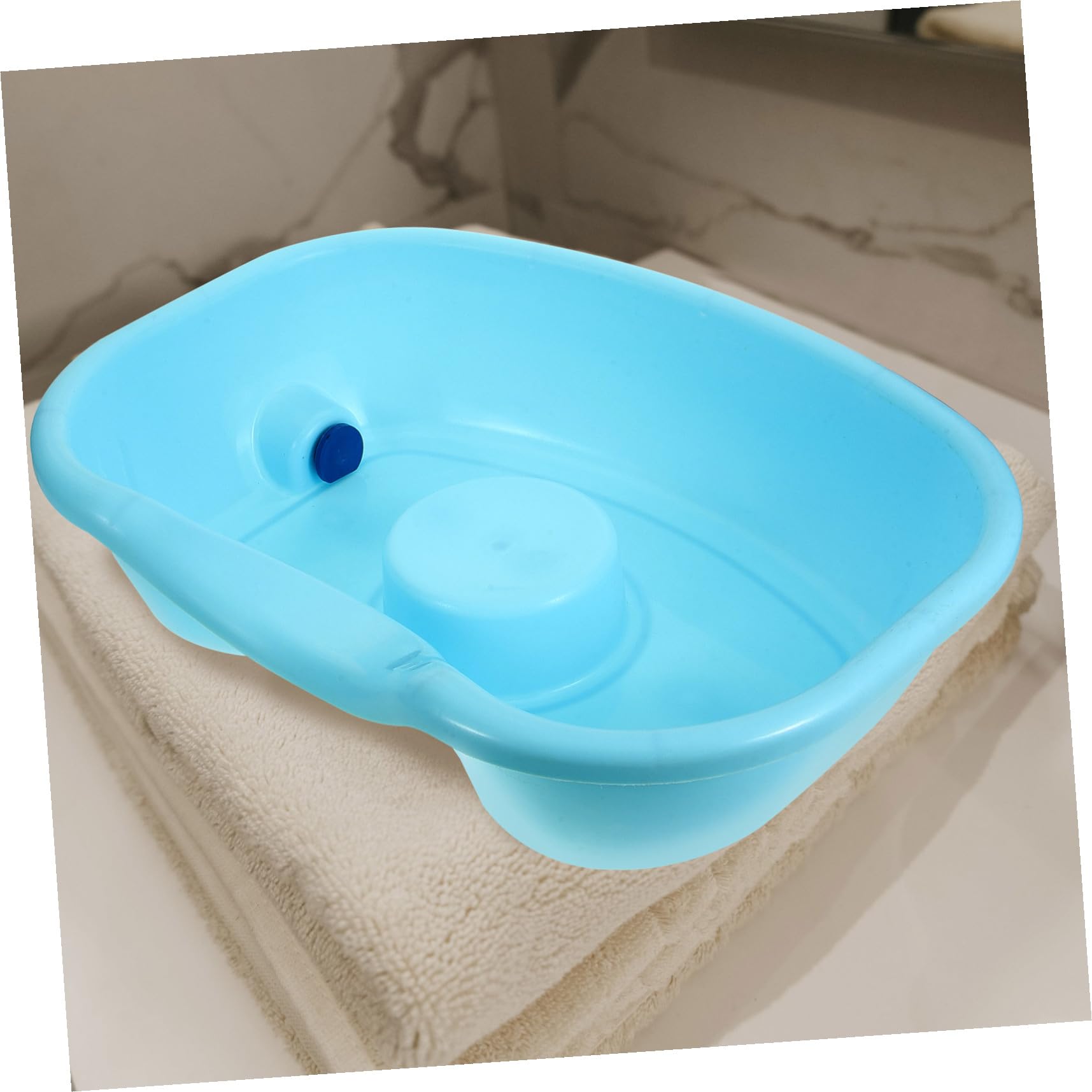 Hohopeti Ergonomisches Haarwaschbecken für Senioren und Bettlägerige Waschschüssel mit Nackenstütze für Bequemes Haarewaschen im Bett Tragbar und Geeignet für Erwachsene Schwangere