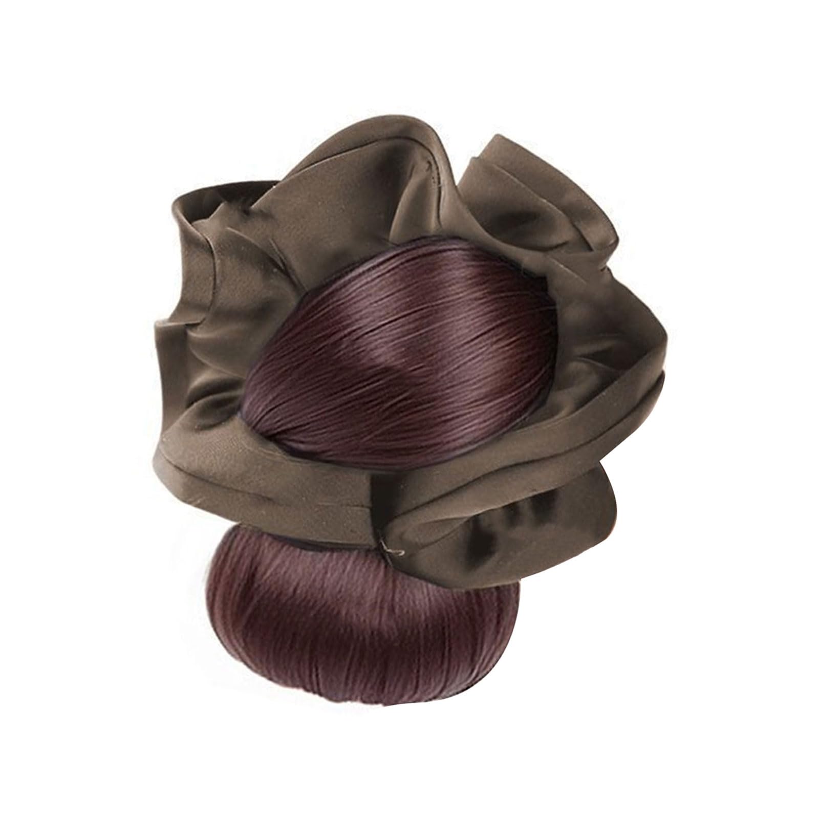 YUXITA Elegant Hair Bun Hairpiece With Secure Clip For Women Natural Looking Synthetic Clip On Updos for Girls Daily Use