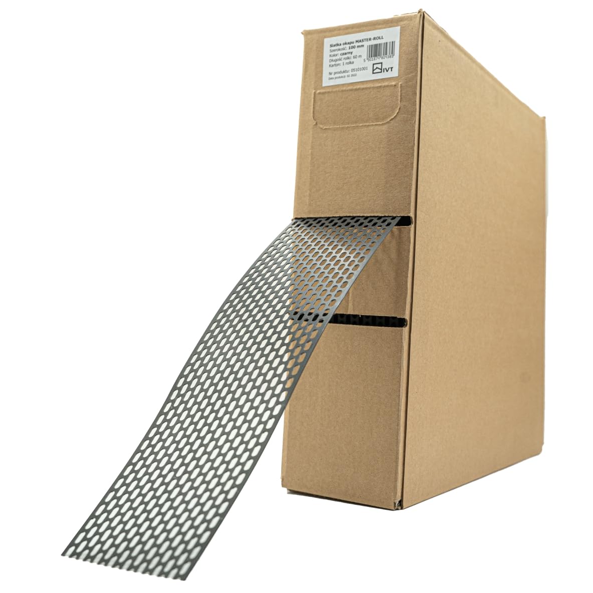 PVC Traufgitter 100 mm x 60lfm Lüftungsband Lüftungsgitter Vogelschutzgitter (Ziegelrot (RAL8004))