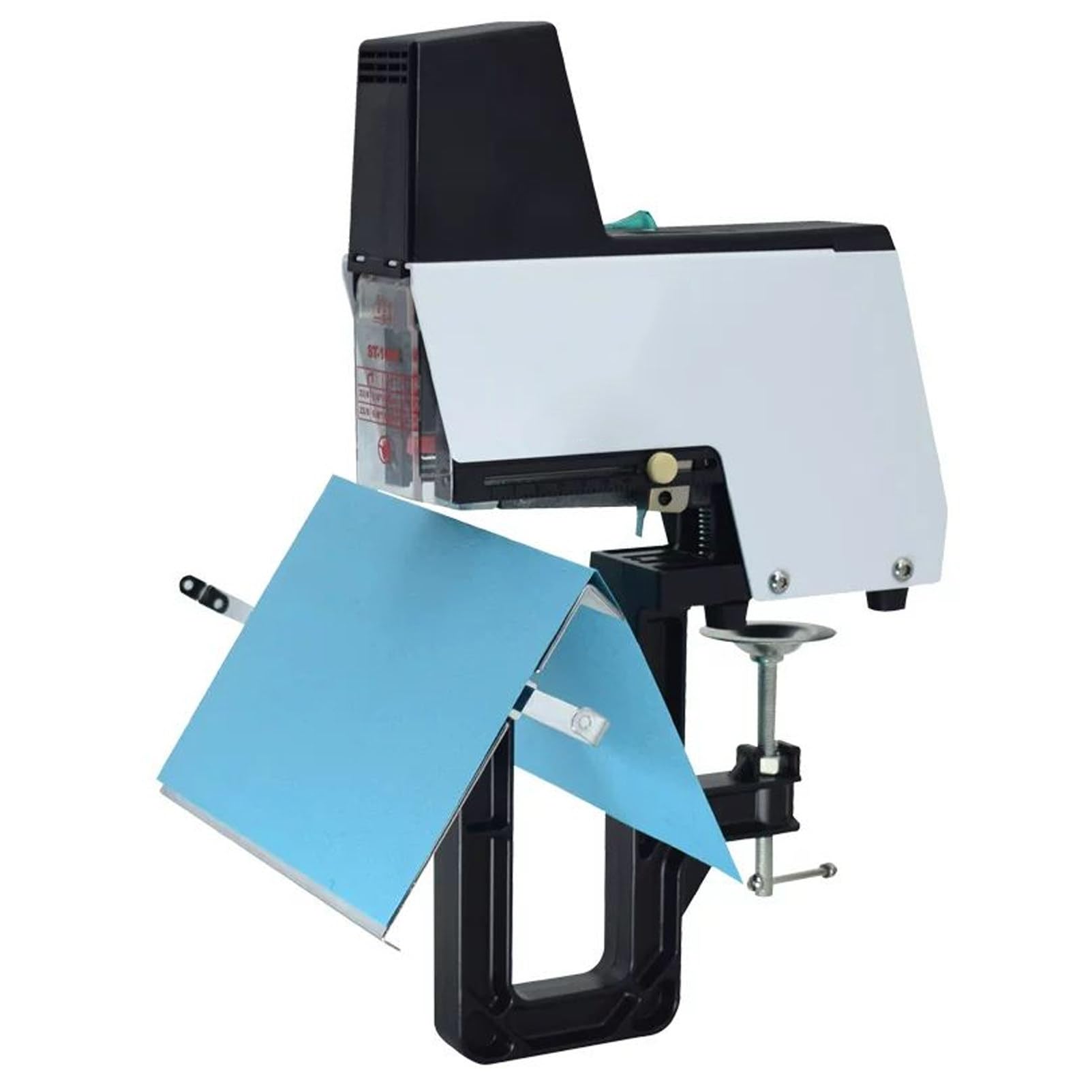 Hochleistungshefter mit Fußschalter, automatische Schnellheftmaschine für 40 Blatt, Sattelheftung oder Flachheftung, für Büro, Schule und Druckerei