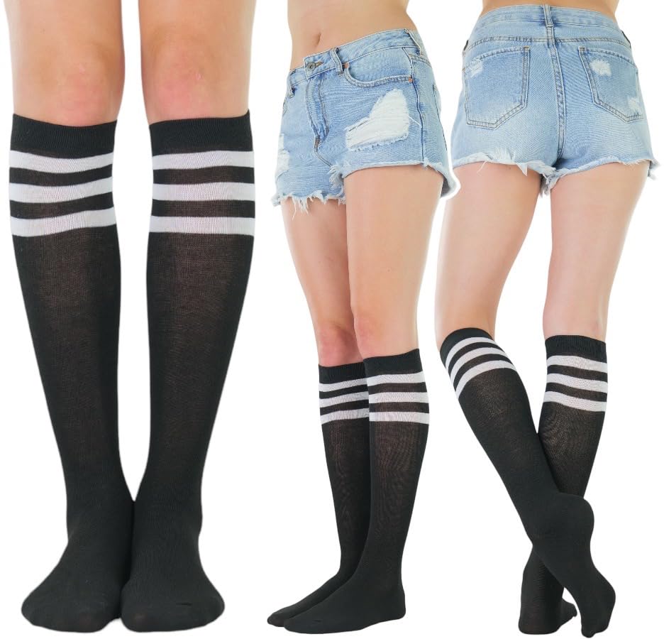 Image of ToBeInStyle Women's Colorful Patterned Design Knee High Socks