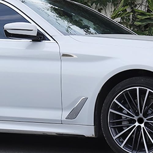 Miniatura 5 de 2 calcomanías universales de fibra de carbono para guardabarros de automóvil, protección lateral del automóvil, decoración de seguridad reflectante