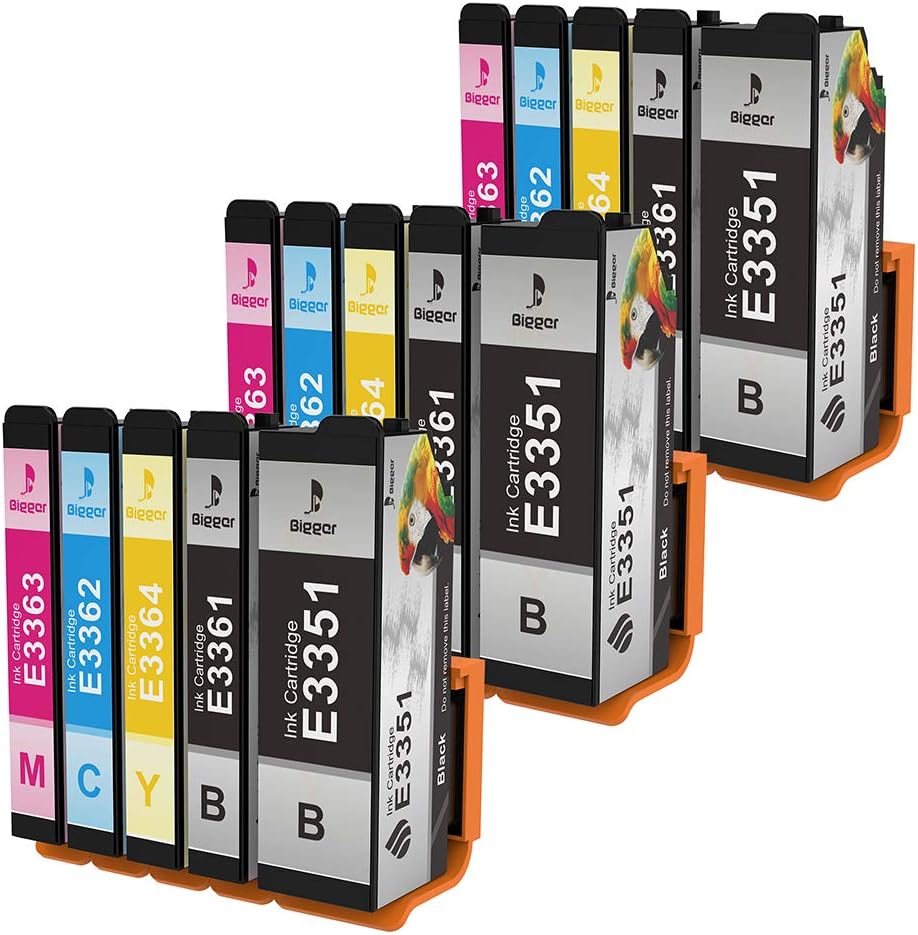 BIGGER Replacement for Epson 33XL Ink Cartridges Compatible for Epson Expression Premium XP-530 XP-540 XP-630 XP-640 XP-645 XP-830 XP-900 (3 Black,3 Photo Black,3 Cyan,3 Magenta,3 Yellow, 15-Pack)