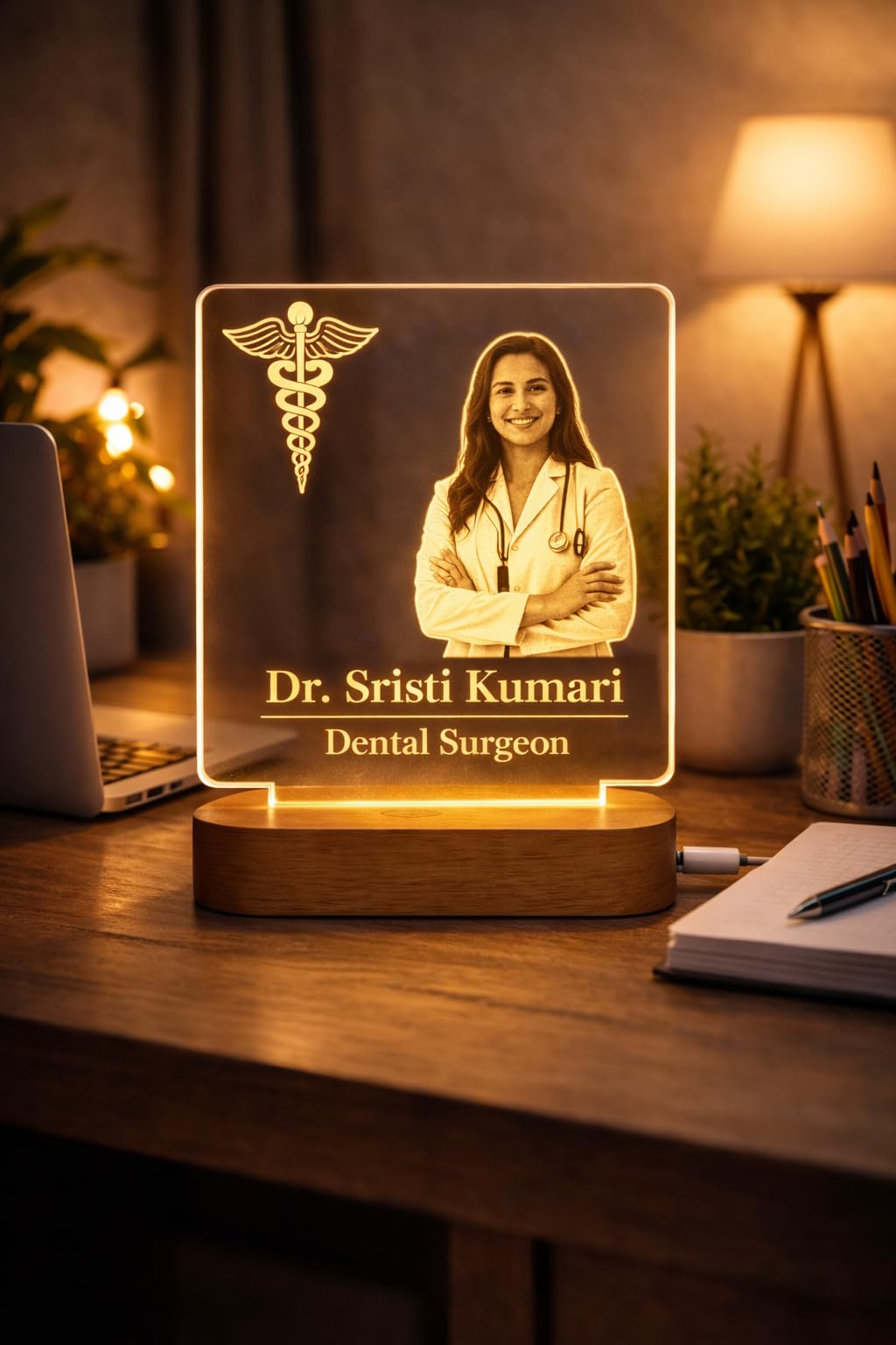 Personalized Photo LED Lamp - Custom Name & Gift -2