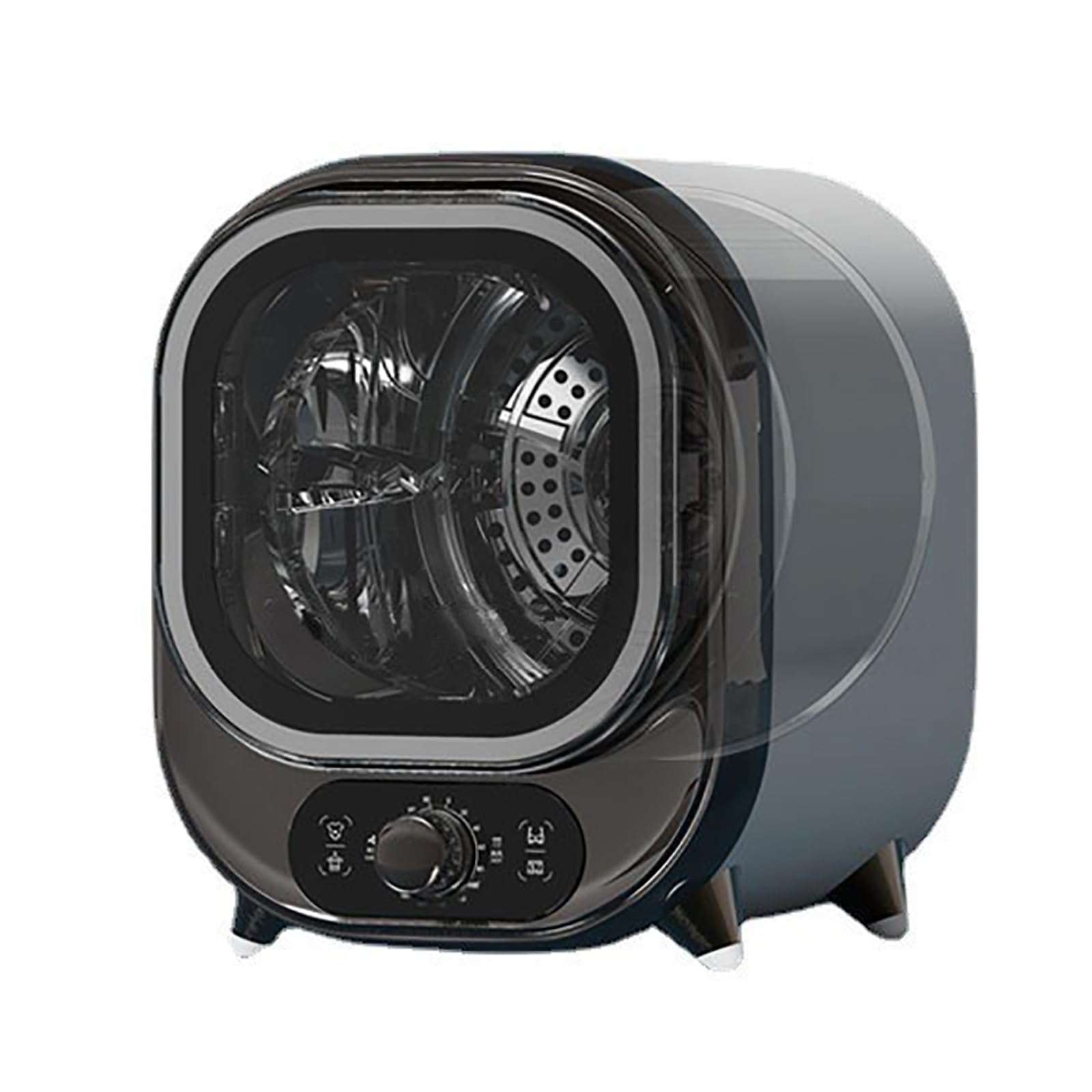 Secadora portátil pequeña para apartamento/hogar/dormitorio - Tambor de acero inoxidable, control de temperatura dual, capacidad de 0,8 kg - Máquina secadora de sobremesa