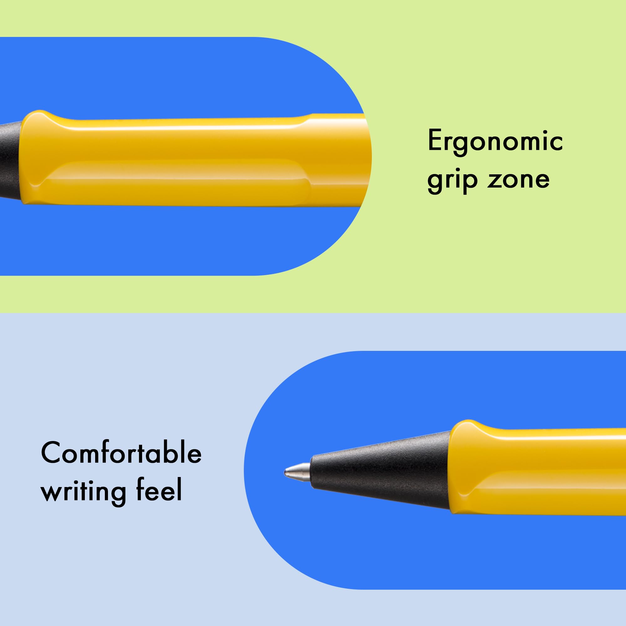 Lamy safari yellow, Ballpoint Pen with ergonomic grip & line width M, for pleasant long writing, made of robust ASA plastic - Image 3