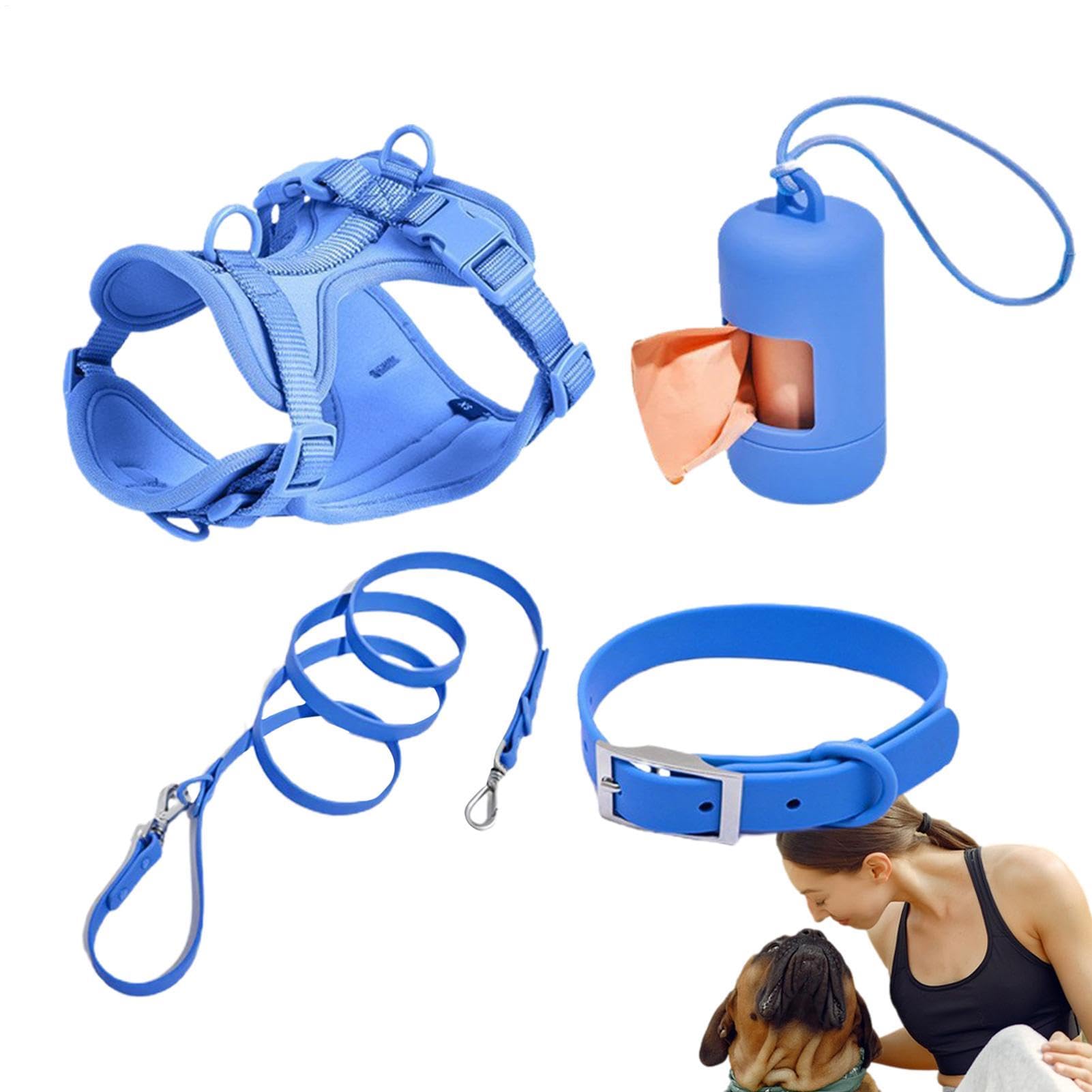 Hundeleinen-Set, Hundegeschirr-Set für kleine Hunde Halsbänder Leinen | Wasserdichtes Set zum Spazierengehen mit Hunden für Laufen, Joggen, Training, Outdoor-Sport, tägliches a