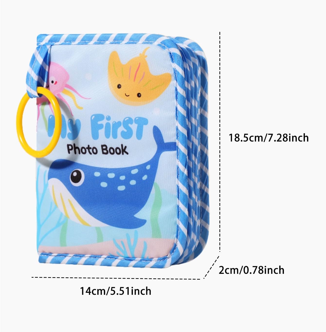 First Photo Book Album For Baby Girls Infant Sea Life Creatures Design for Memories Family Newborns Toddlers Babies Showers Kids - Image 2