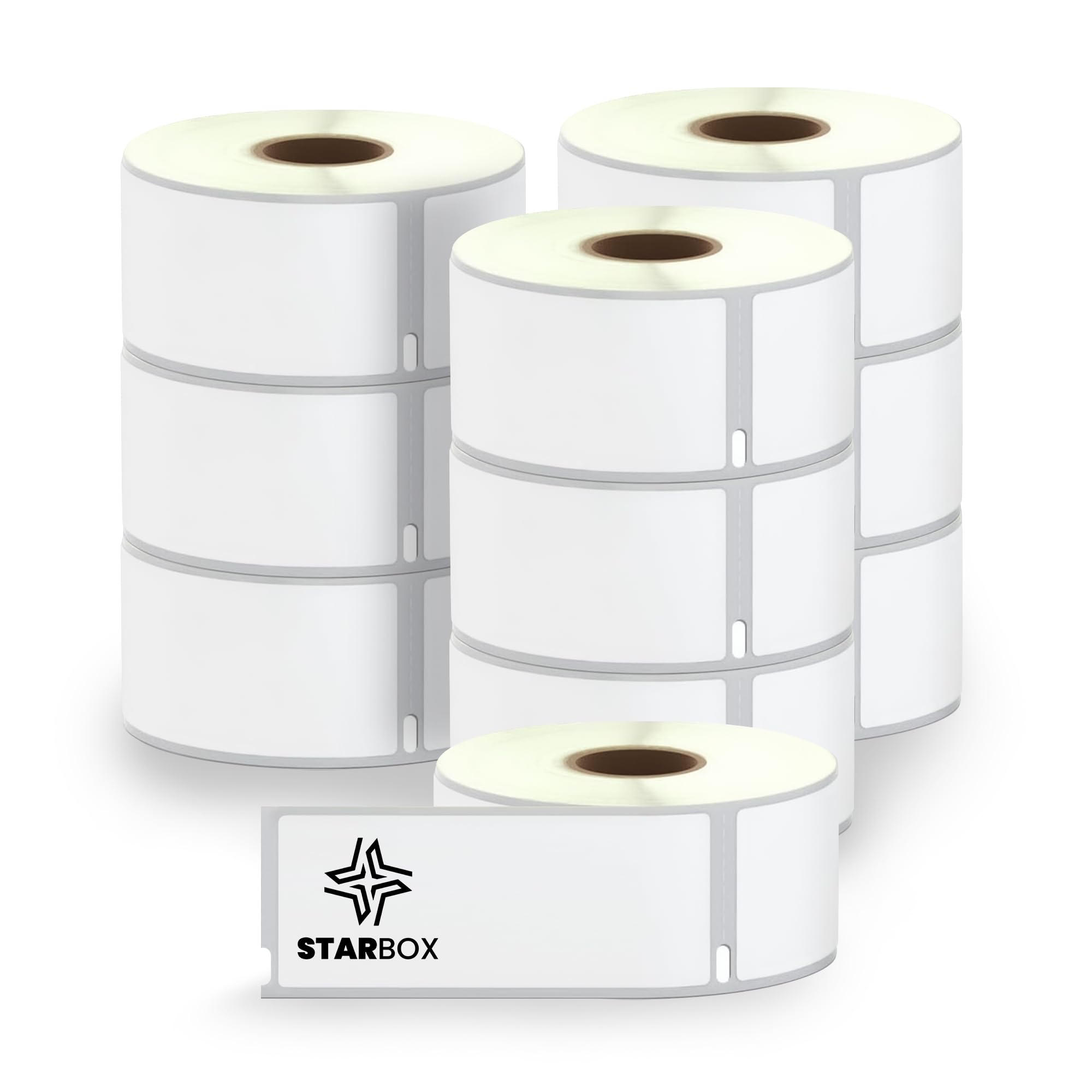 STAR BOX - LOT de 10 Etiquettes compatible avec Dymo 99012 Auto Adhésives 36mm x 89mm avec imprimantes Labelwriter & Seiko Grandes Étiquettes adresse LabelWriter 450 et 4XL (10)