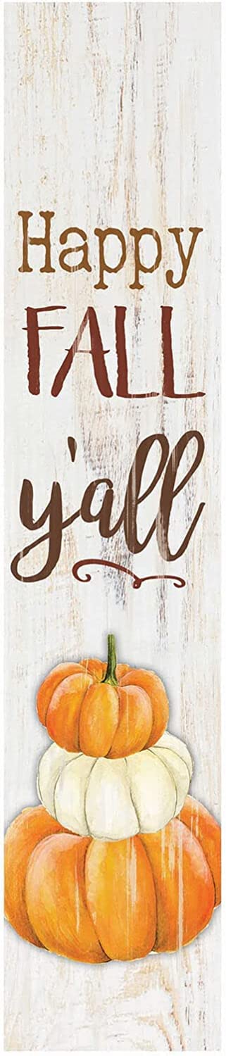 Happy Fall Y'all Pumpkins Antique Tin Sign Vintage Art Poster Plaque Craft Room Sign Home Decor Plaque Poster for Home Garden Farmhouse Garage Decor 16x4 Inch