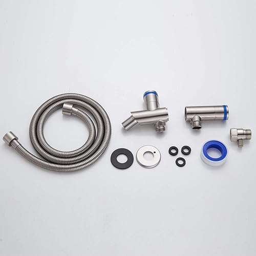 Miniatura 4 de WS031F - Pulverizador de bidé de mano de acero inoxidable Shattaf con soporte magnético para bidé, WS031F