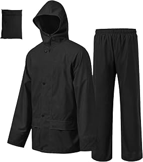 Rizzon Rain Suit campera/Pantalón para Hombre Mujer Impermeable Ligero Engranaje para Lluvia Exterior Granja Pesca Motocicleta