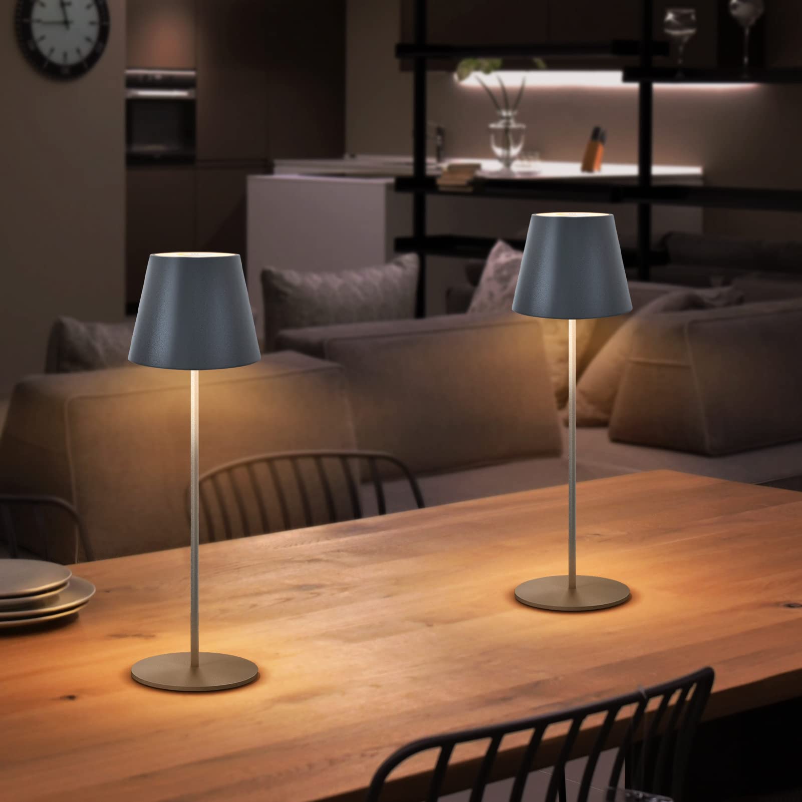 Lampada Da Tavolo LED Ricaricabile Klighten - Touch Dimmerabile, IP54, 4400mAh, Per Interni Ed Esterni - Foto 10