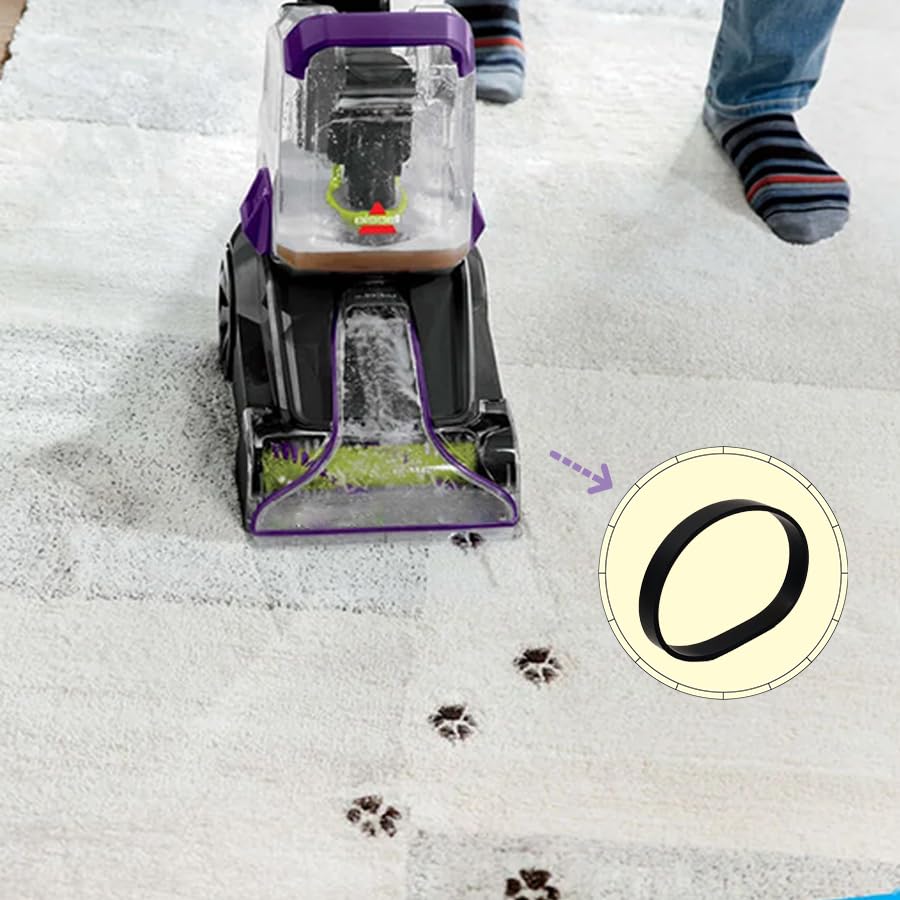 Miniatura 5 de Correas de repuesto para limpiadores de alfombras Bissell 2910 PowerForce y TurboClean 29872806 para mascotas  Repuesto de pieza #1606428, 2