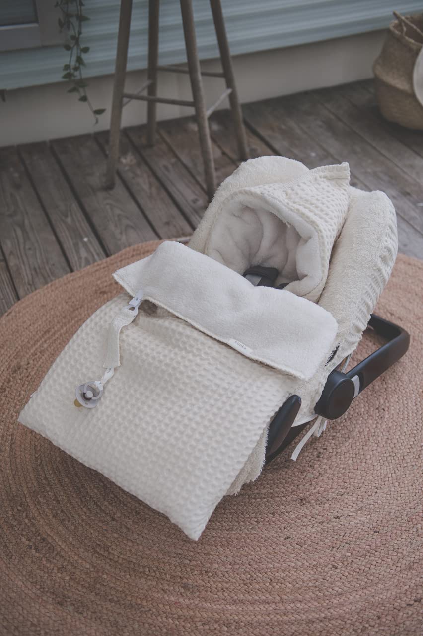 Koeka Chancelière Bébé - Pour Siège Auto - Chancelière D'hiver - Tissue En Peluche - Avec Capuche - Oslo - Tissu Coton - Lavable -