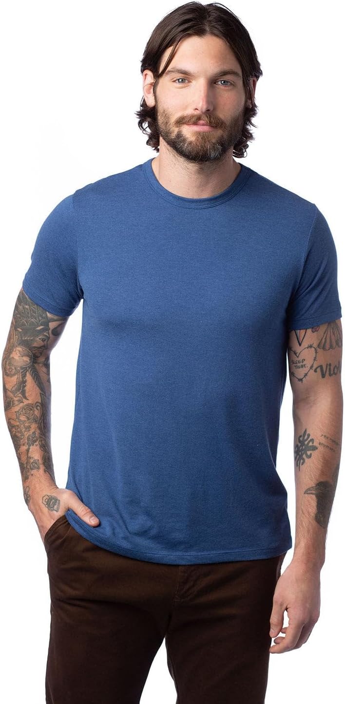 Alternative Men's Shirt, Modal Short Sleeve Tri-Blend Crewneck Tee