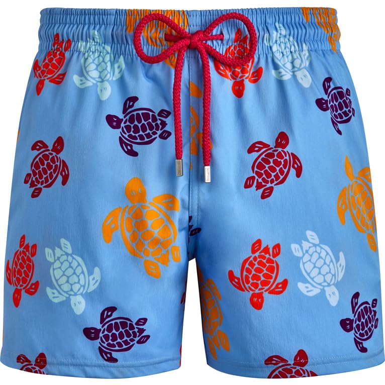 Men Stretch Swim Trunks Multicolored Turtles