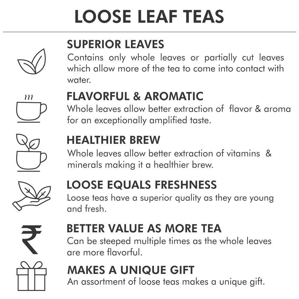 Octavius Tea Treasure | Go Green Infusions | 4 Assorted Loose Leaf Herbal Green Tea | Packed in Charming Cork-Lid Glass Vials | Premium Christmas Gift Hamper |Tea Gift Set For Tea Lovers | 80 GMS 2