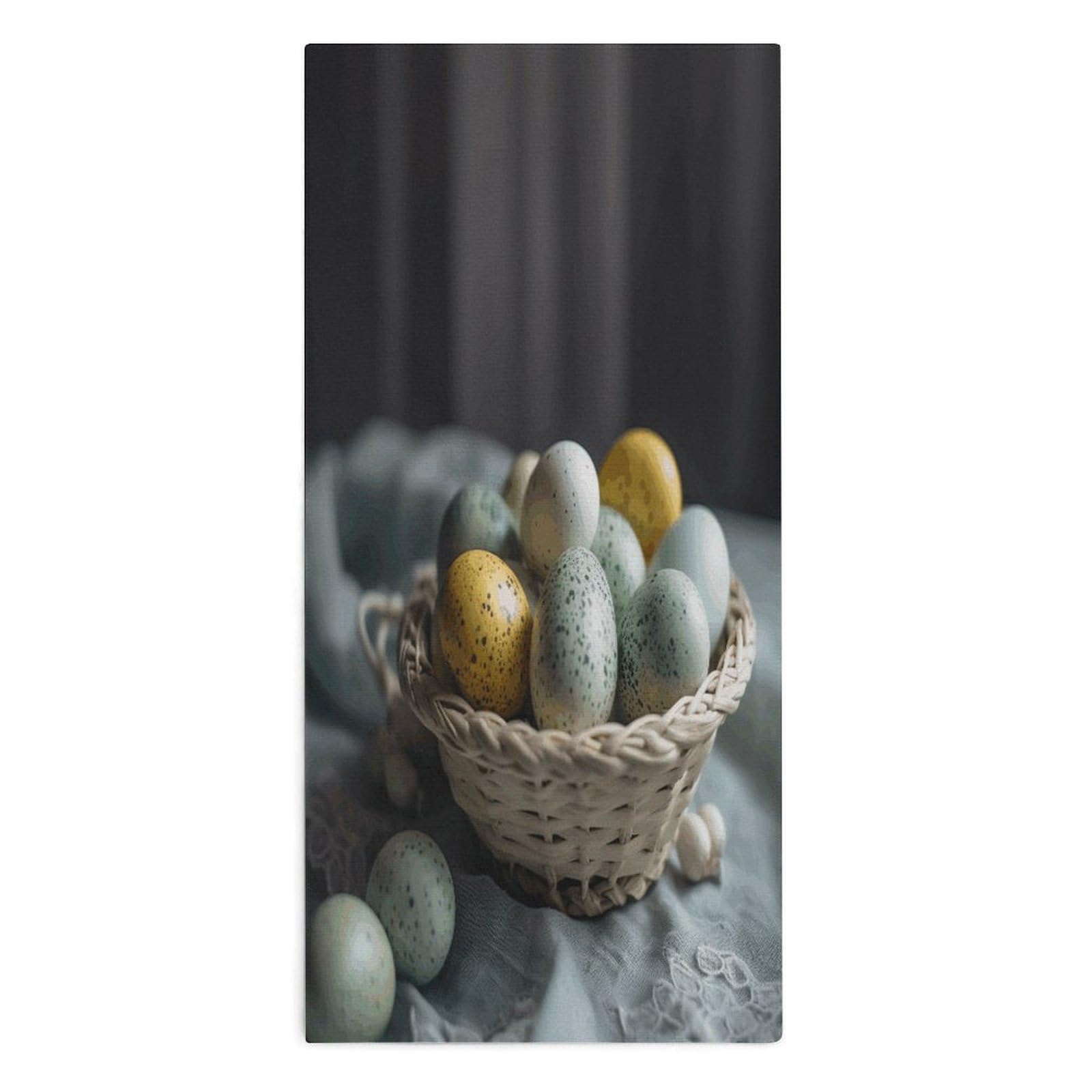 Fodpand Style Easter Egg Basket Microfiber Towels, Decorative Bath Towel Soft & Lightweight, Hand Towels Multipurpose Use For Bathroom, Pool, Gym, Spa, And Hotel Use