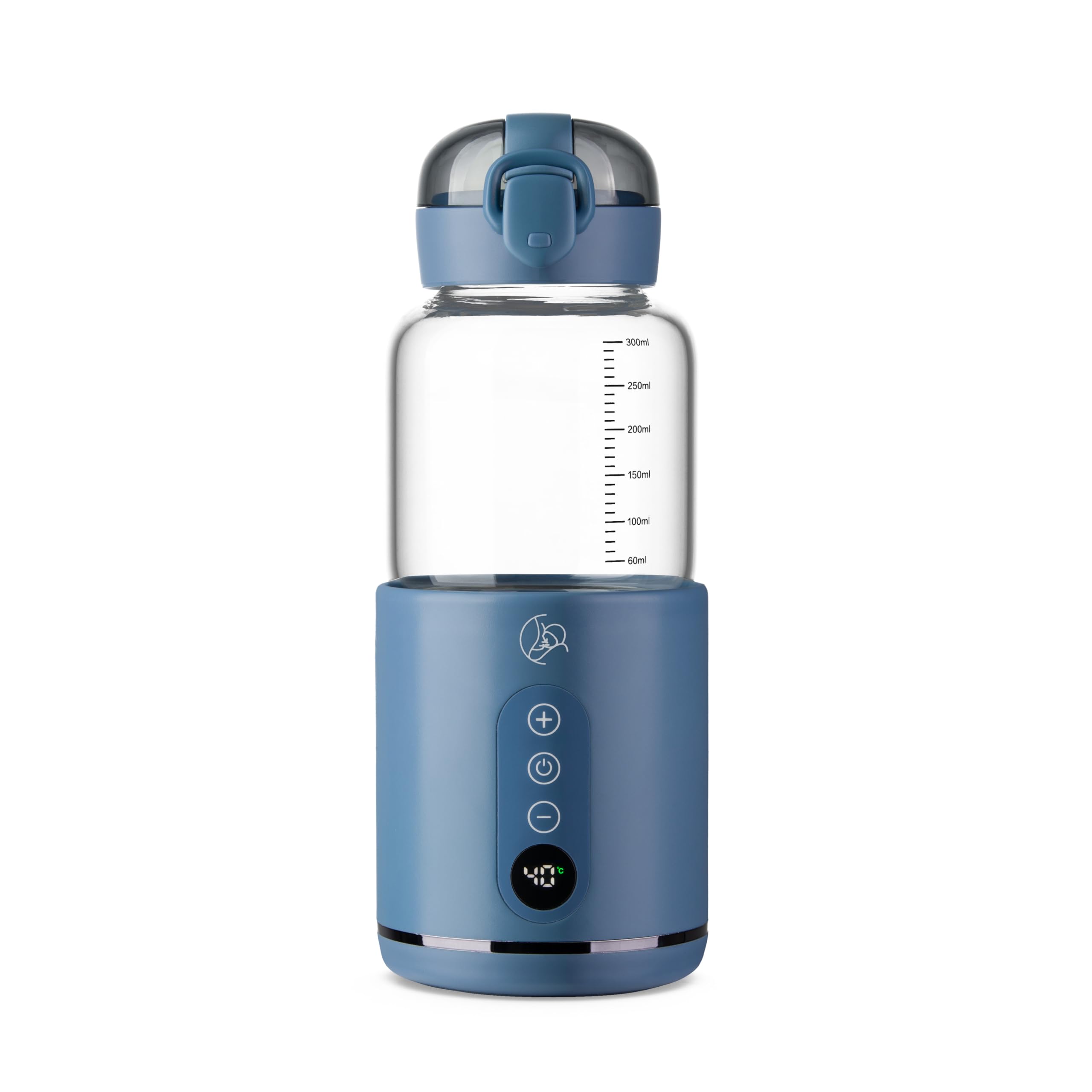 Calentador de Biberones Portátil Para Viajes, Calentamiento Rápido y Control Inteligente de Temperatura, Recargable Por USB (azul)