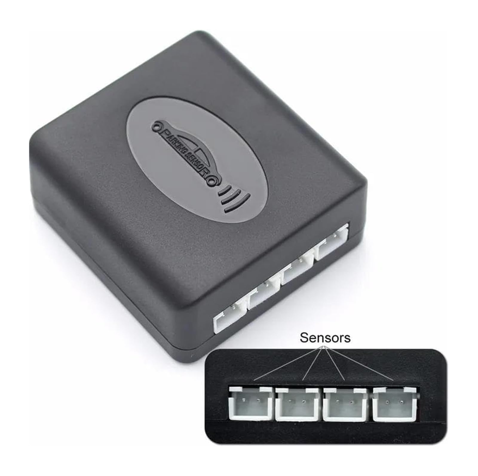 Radar Recul pour Voiture 4 Buzzers Capteur Stationnement 22 Mm Détecteur D'alerte Sonore 12 V Système De Radar De Recul(Argent)