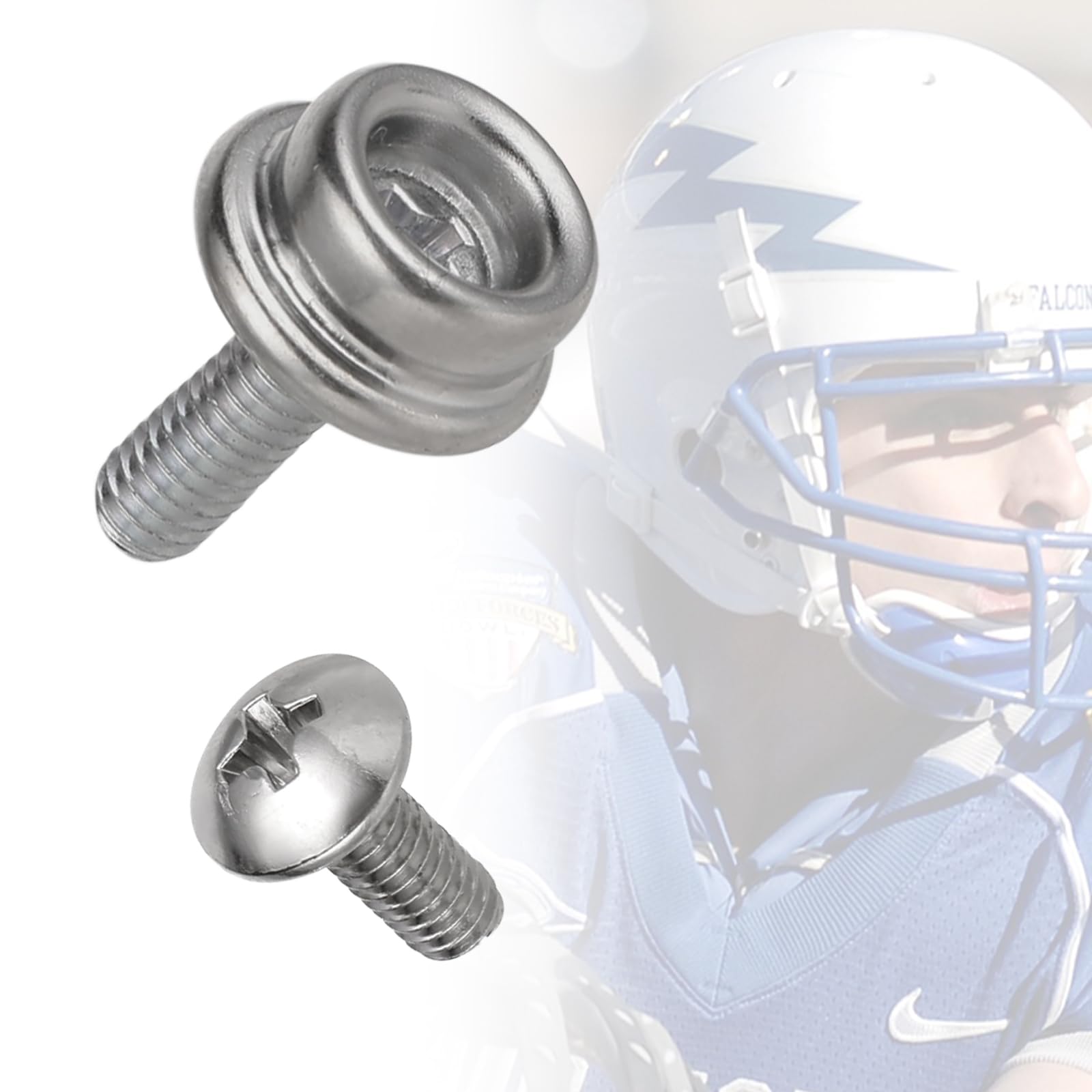 Helmet Screw Facemask Kits - Ice Hockey & Football Repair Hardware, 4 Male Buckle Screws and 8 Screws (12)