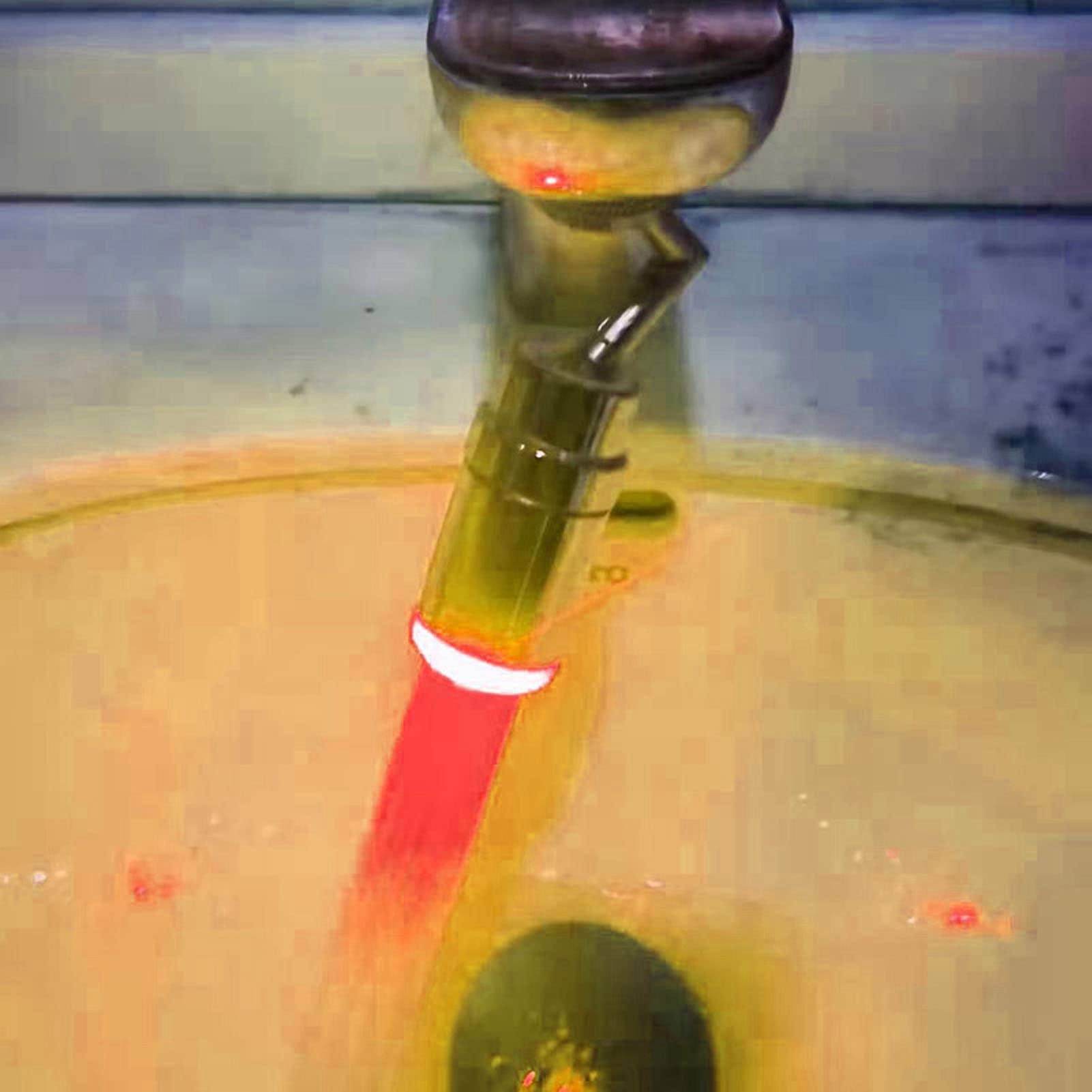 Water Faucet Bathroom Kitchen Sink Faucet Fashion LED Tricolor Temperature Control Faucet 3 4in External Teeth Suitable for — view 8