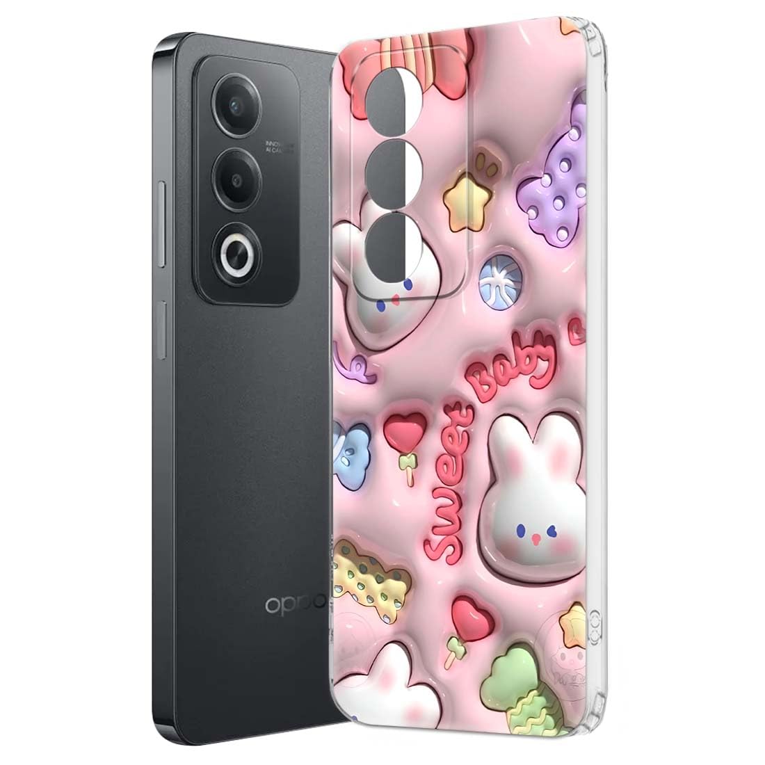 Nainz Soft Mobile Back Cover for Oppo A3 Pro 5G (Silicone_Multicolor) (B0D94YPJHC) Amazon Price History, Amazon Price Tracker