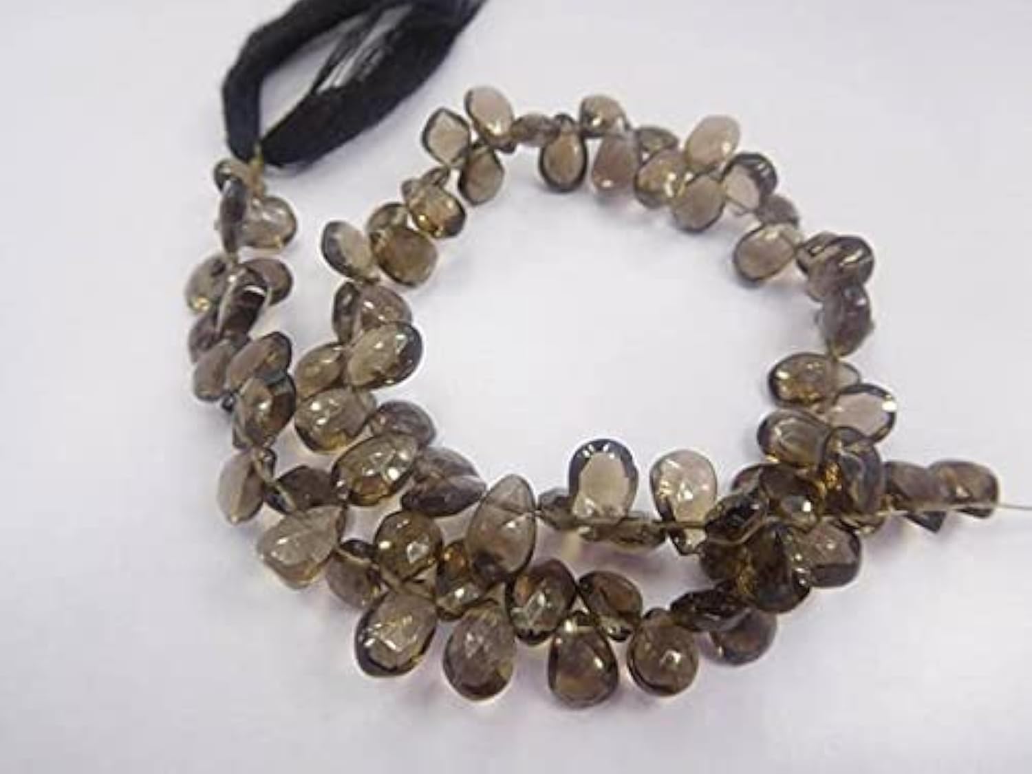 Quartz Fumé naturel LKBEADS perles briolettes poire facettées pour bijoux DIY