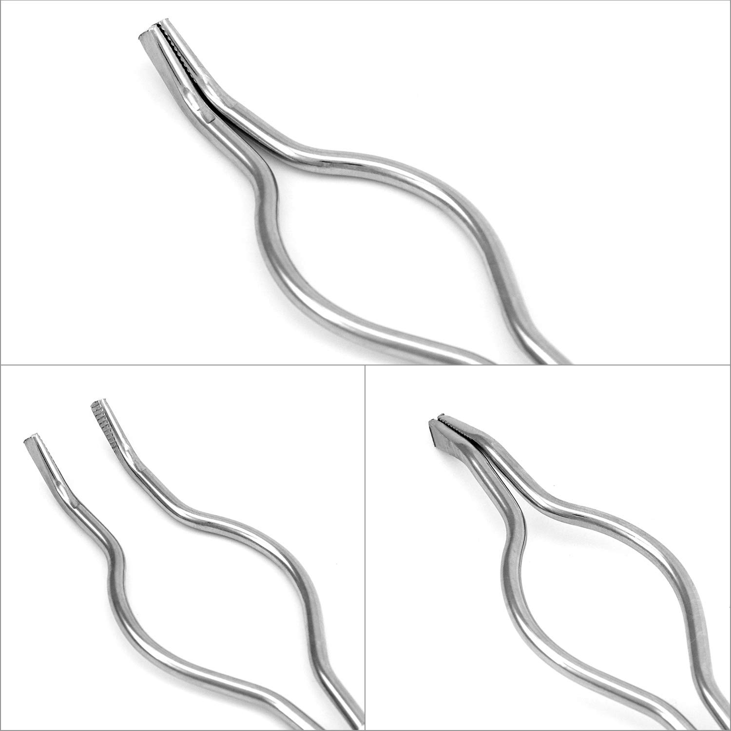 QWORK® Pinza per crogiolo in acciaio inossidabile da 30 cm per laboratorio, industria