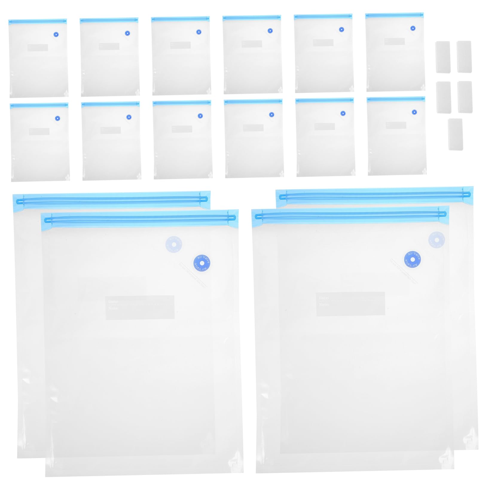 BEBEMOKO Food Preservation Vacuum Sealer Bags Reusable 25pcs Storage Bags for Kitchen Refrigerator Freezer