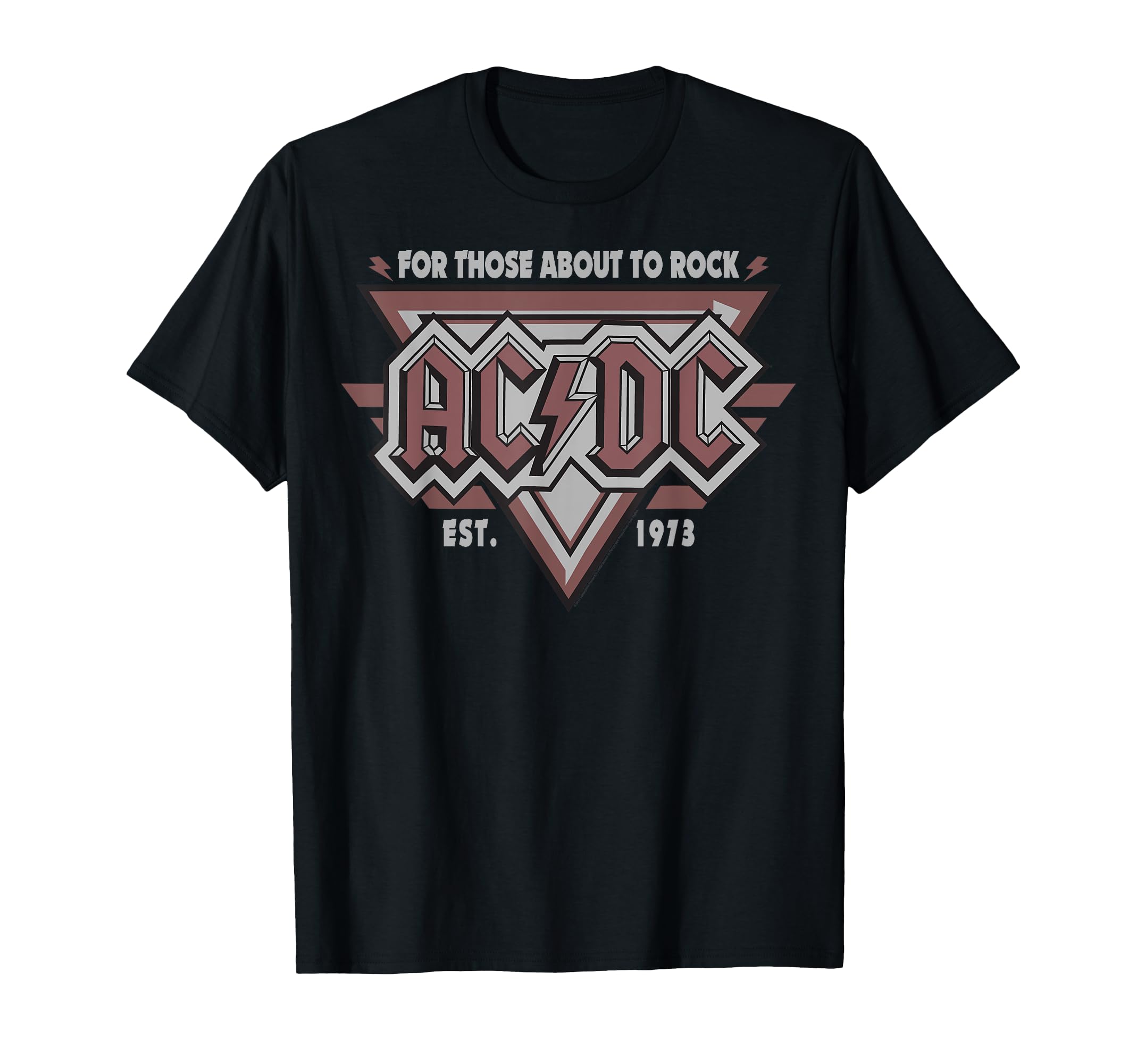 AC/DCEst. 1973 Unisex T-Shirt - Black - Small - Short Sleeve - V-Neck - Classic Fit - Cotton - Rock Music Fans, All AgesOEKO-TEX STANDARD 100