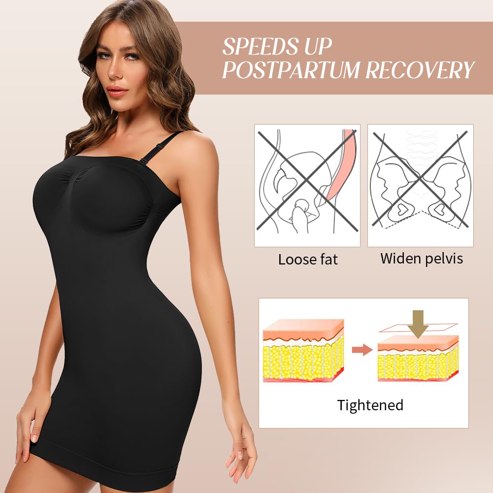 Slip galbant pour femme - Sans bretelles - Mini robe moulante pour femme - Sans couture - Robe haut amincissante - Corsets gainants