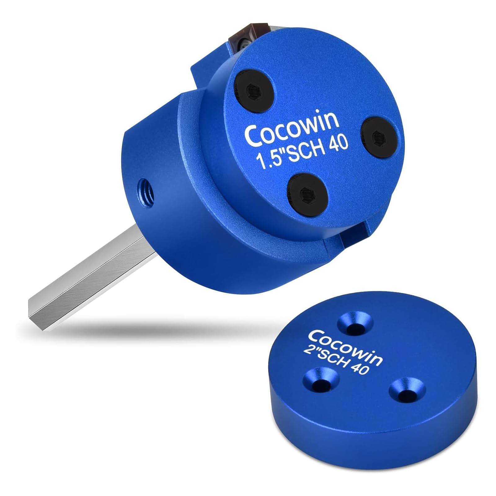 PVC Pipe Reamer, PVC Fitting Saver, PVC Socket Saver with 1-½-Inch and 2 Inch Head Aluminum for Water Lines, Drain Lines, Vent Lines