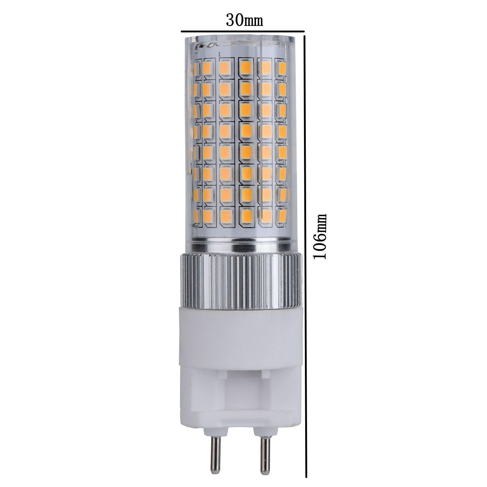 yongjia LED-G12-Glühbirne, 17 W, 2295 lm, AC 90–265 V, G12-Licht, Nicht dimmbar, 4 Packungen (Color : 3000k)