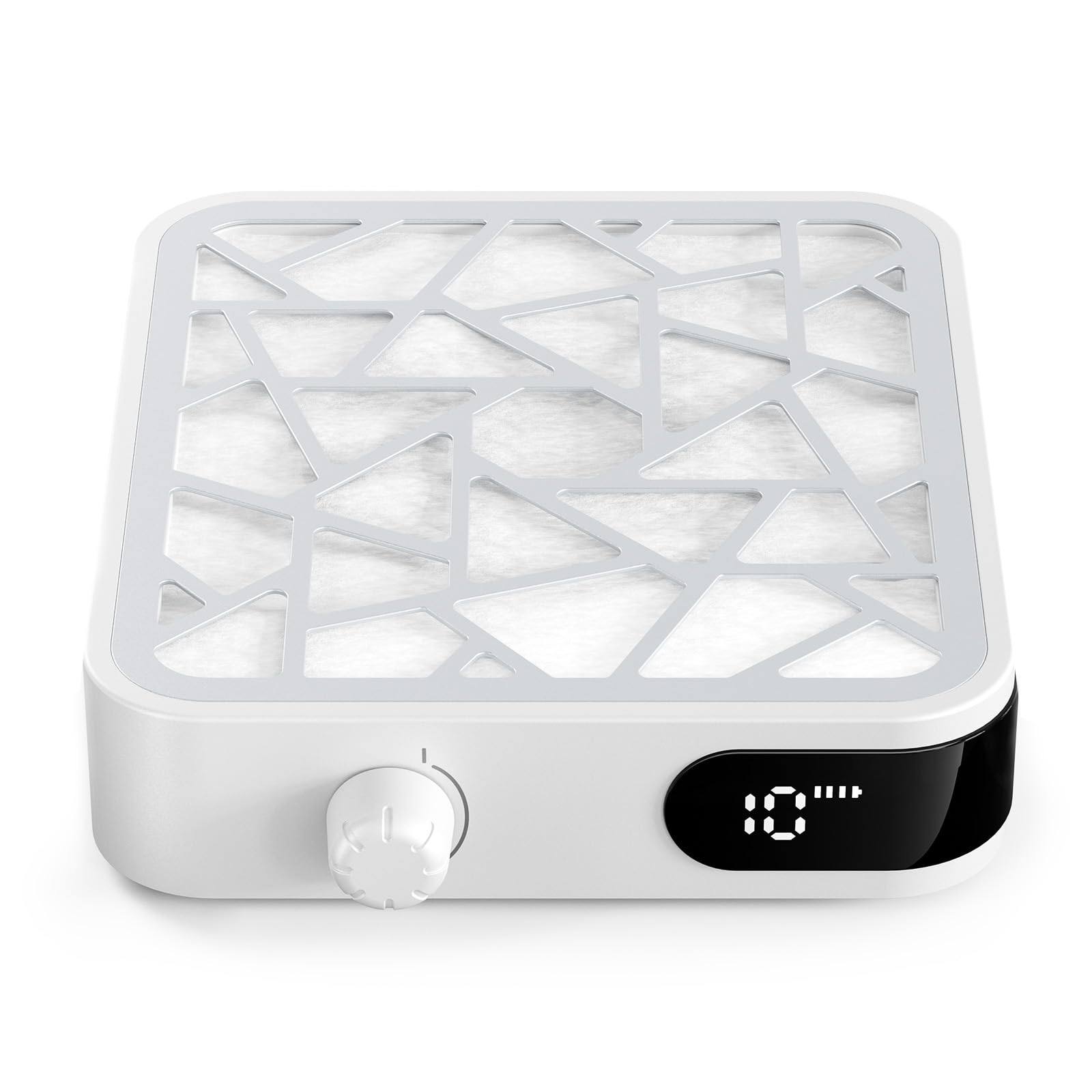 Aspirador de polvo para uñas, 6000 RPM, compacto aspirador de uñas profesional con filtro, herramientas y accesorios, potente aspirador de uñas para manicura pedicura, salón de uñas personal (blanco)
