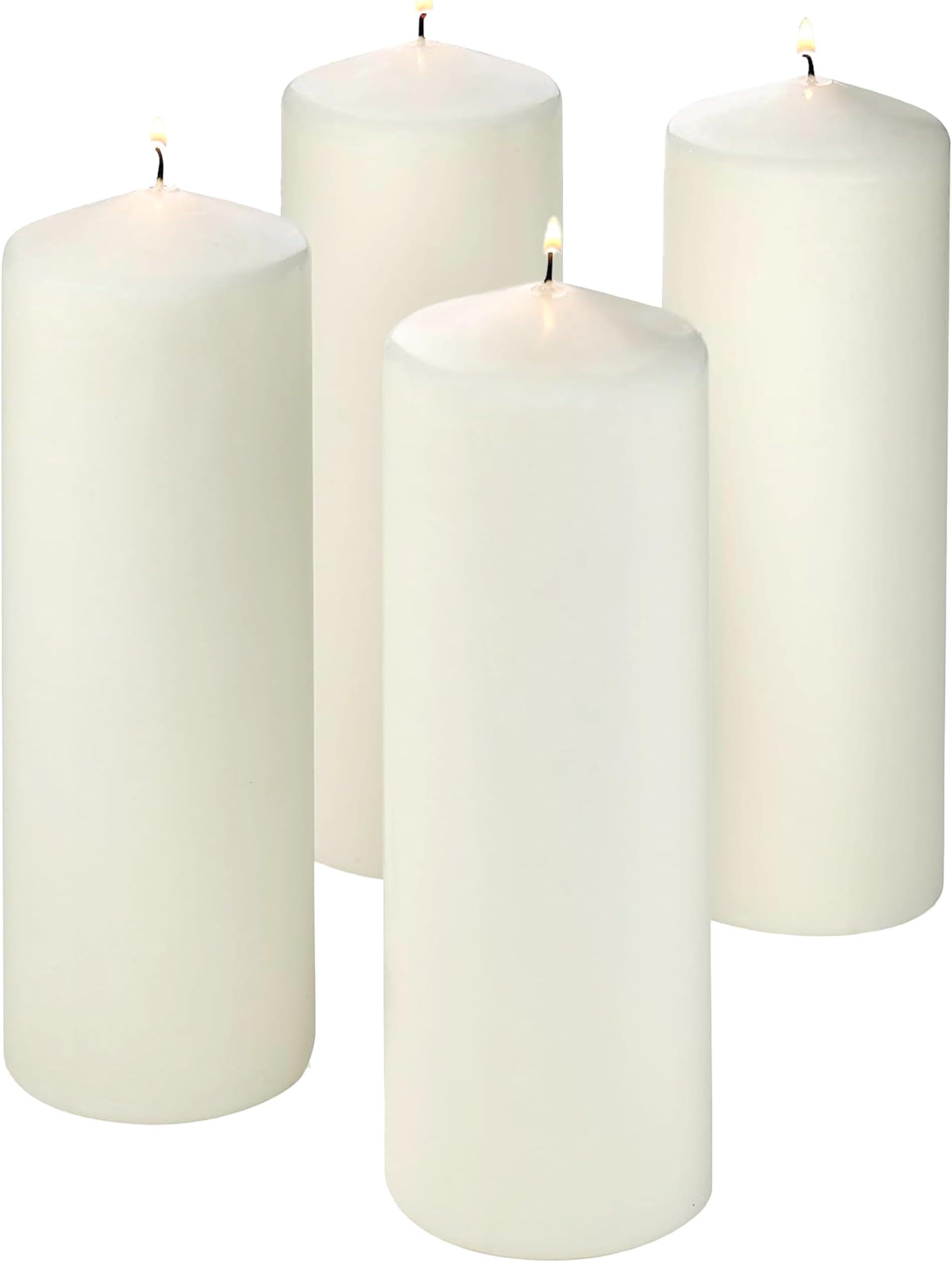 Set of 4 Pillar Candles (3” x 9”)