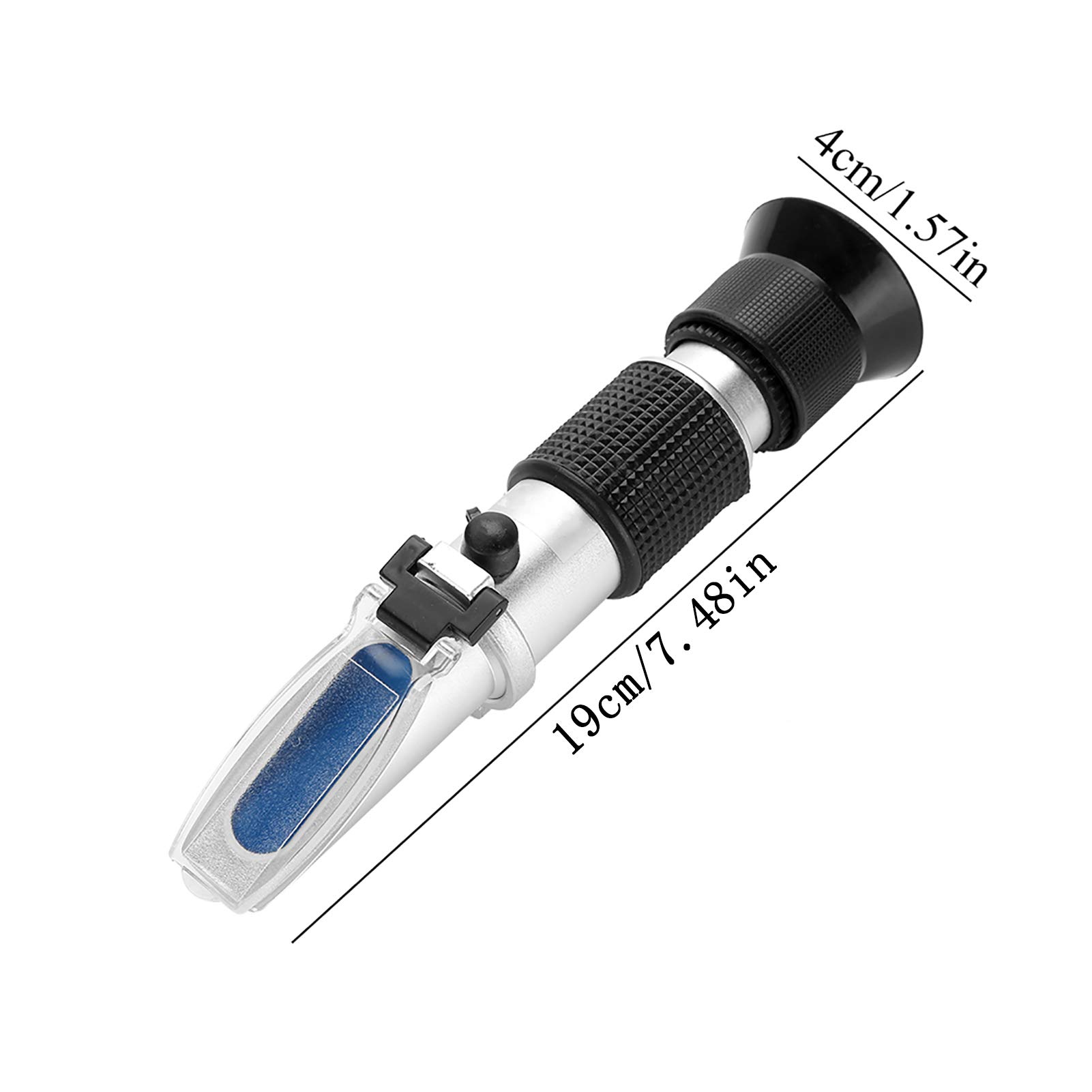 BuyWeek Refractómetro de Salinidad Medidor de Salinidad, 0-10% 17 x 4 cm de Aluminio para Acuarios Marinos