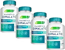 4Un Magnesio Dimalato 100% Puro 500mg 480Cáps Importado Maxima Absorção Ecomev
