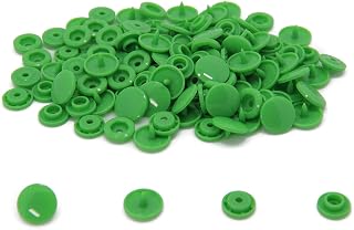 100 Sets KAM Snaps Buttons, BetterJonny Size 20 T5 Glossy Round Resin Plastic Buttons Fasteners Punch Poppers for Cloth Diaper/Bibs/Towels/Nappies