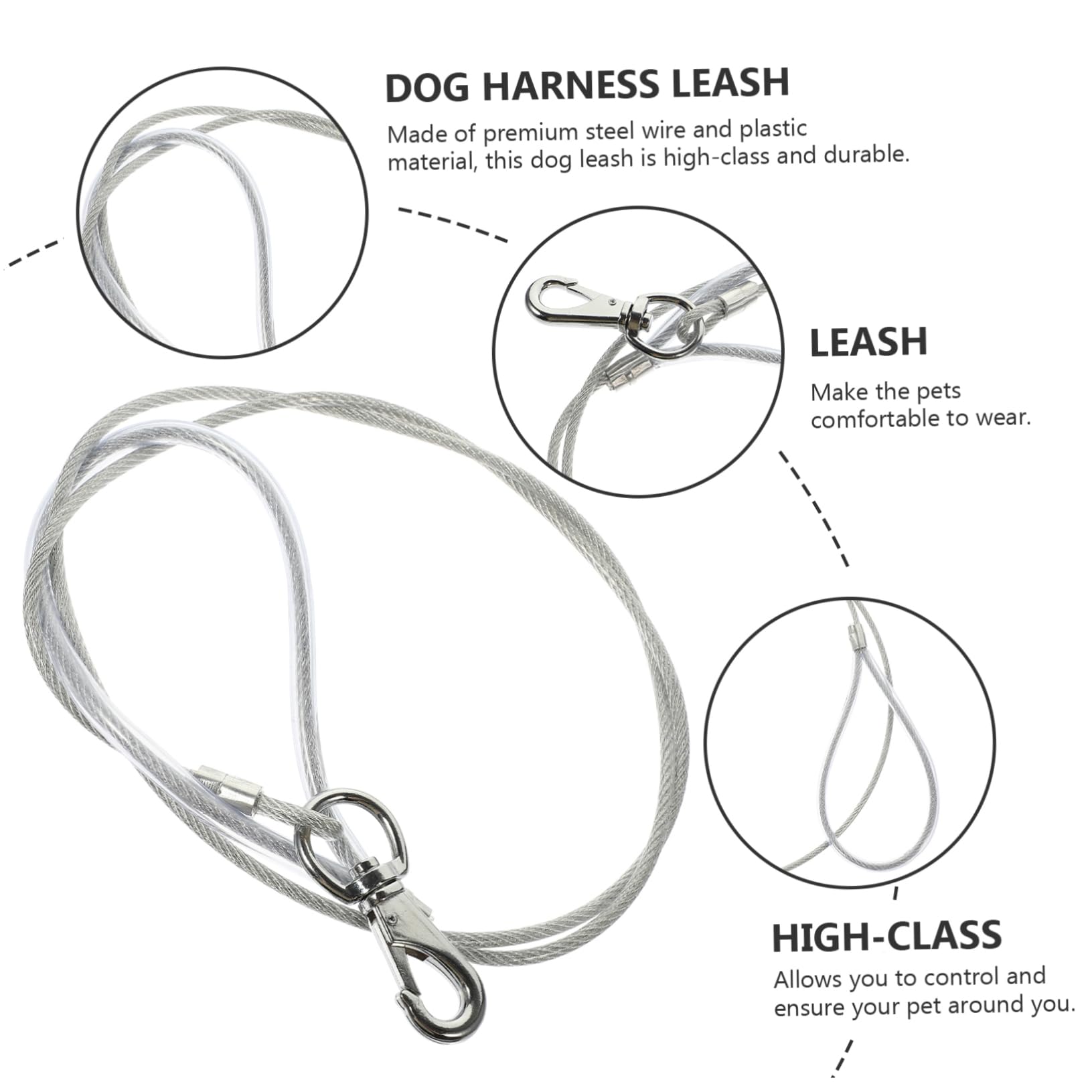 HANABASS 4pezzi Guinzaglio Per Resistente Strappi Masticabile e Accessorio Per e Addestramento