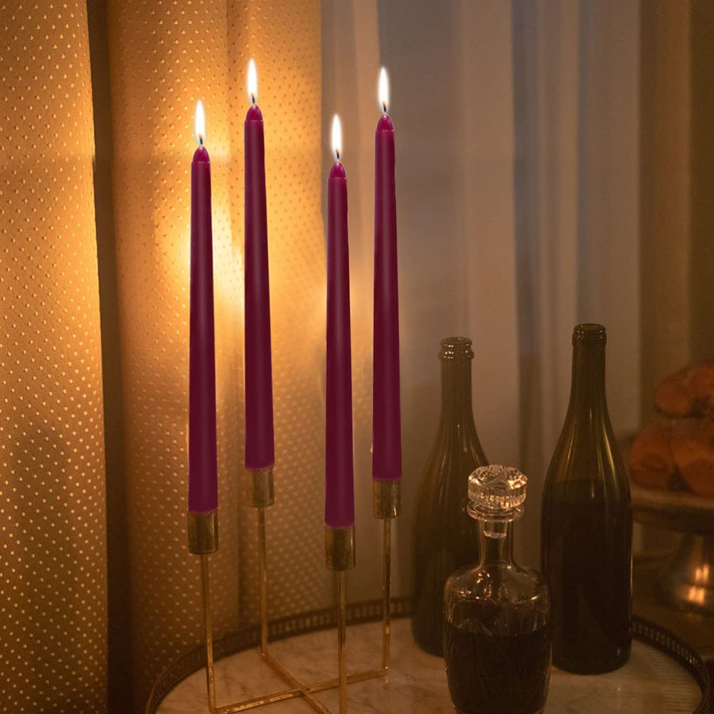 Contemporary Home Living Pack of 4 White Simplux LED Taper Candle with Timer 10