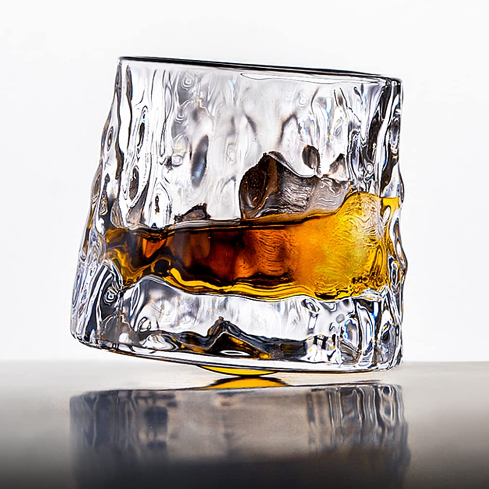 THMINS Big Whiskey Glasses, 280ml Wine Glass, Cocktail Water Tumblers Glasses for Parties, For Scotch Cocktail Rum Cognac Vodka Liquor