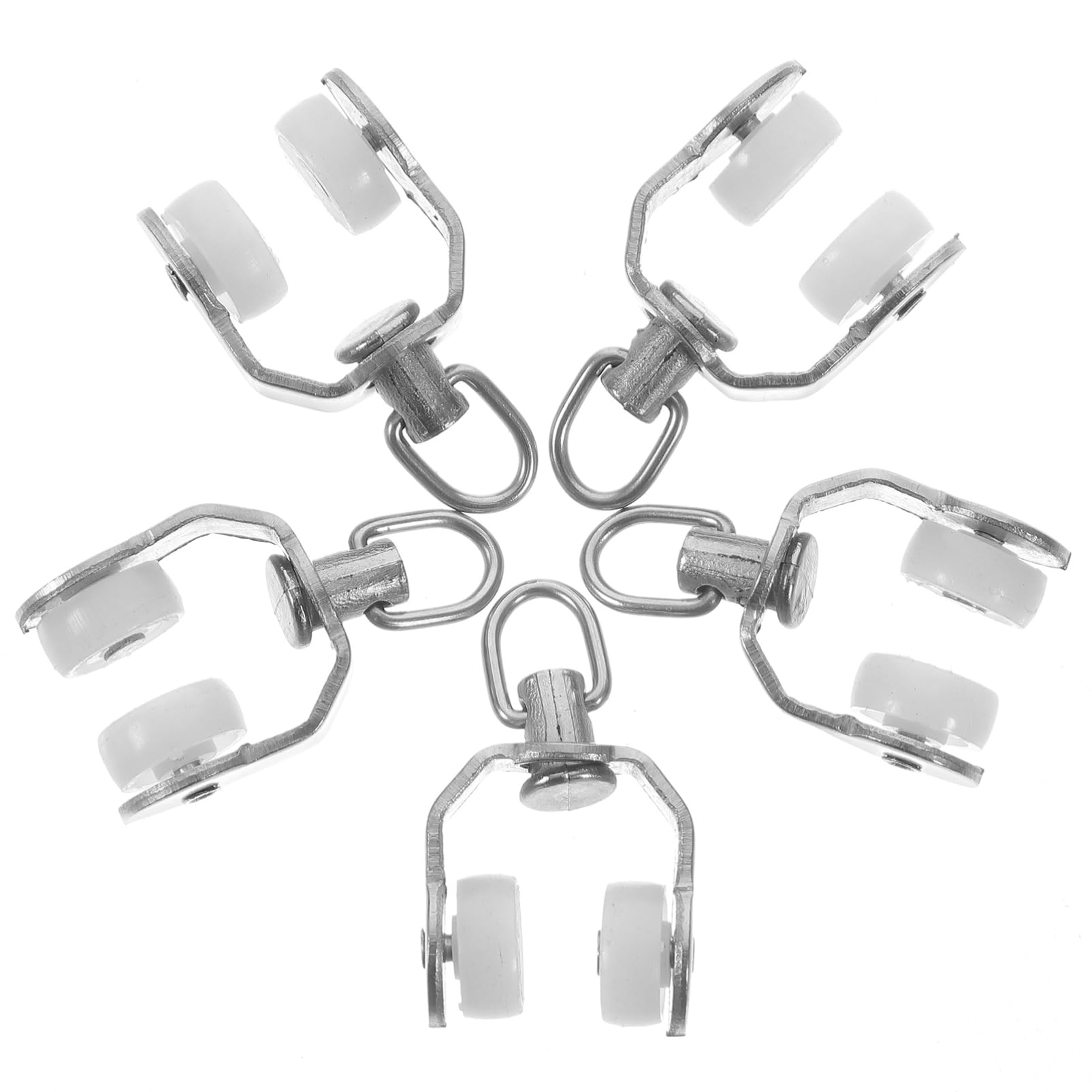 PRETYZOOM 20pcs Curtain Sliding Track Pulleys Rollers Smooth for Home Commercial Use Flexibility Functionality Design for Easy Opening Closing