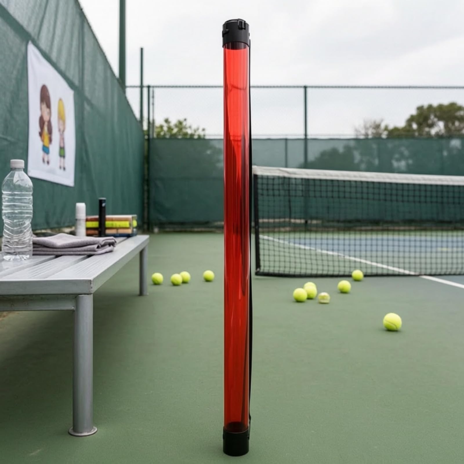 Tubo Raccoglipalle da Tennis Portatile Tubo Raccogli Palle Resistente Raccoglipalline per Tennisti