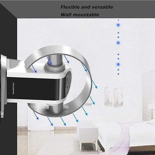 Miniatura 5 de Ventilador de refrigeración oscilante sin aspas, 9 velocidades ultra silencioso de pisoescritoriopared multiplicador de aire con control remoto y